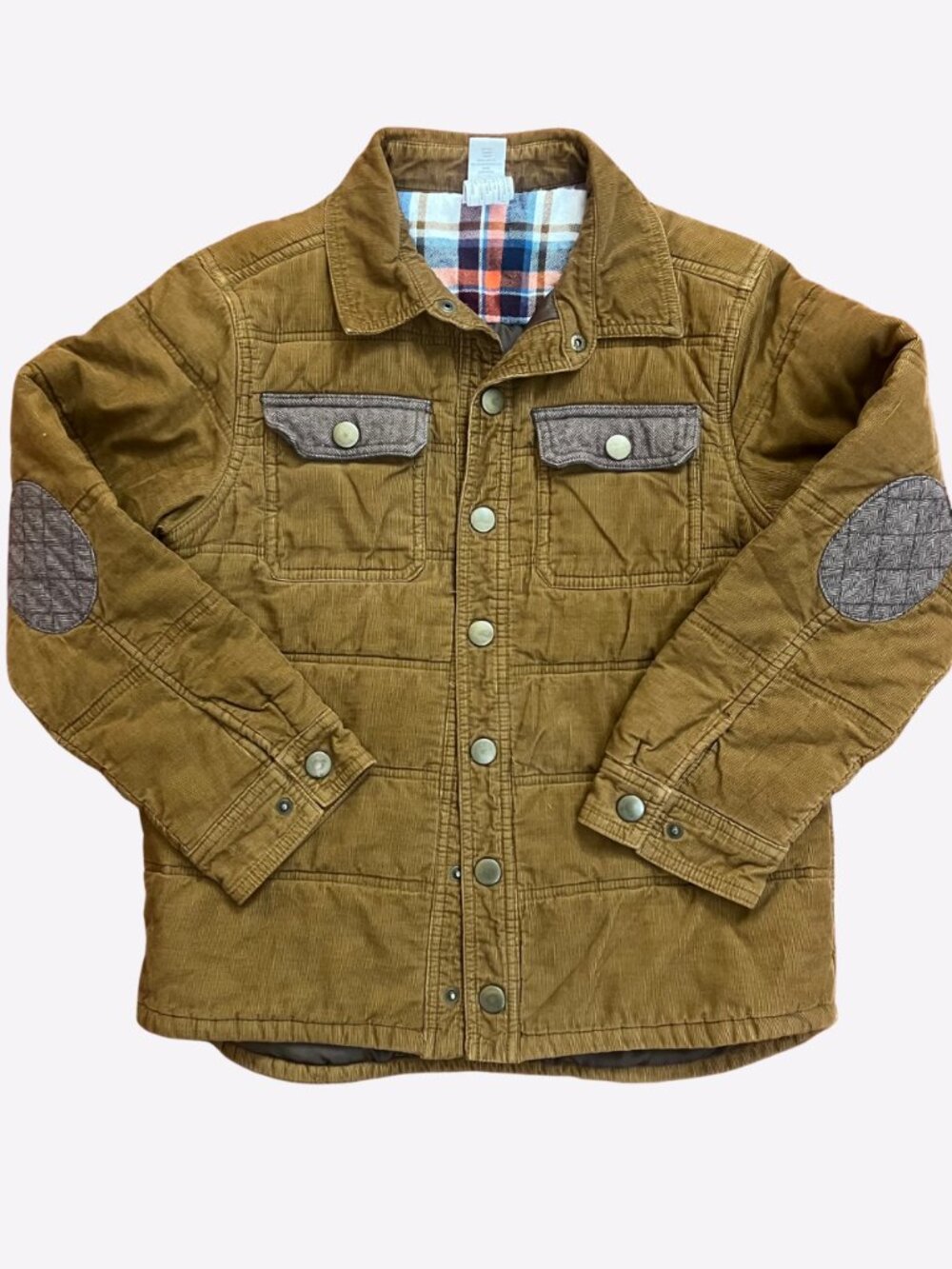 Gymboree Brown Quilted Corduroy Jacket Boys LRG 10-12 Fox Trail Collection 2013